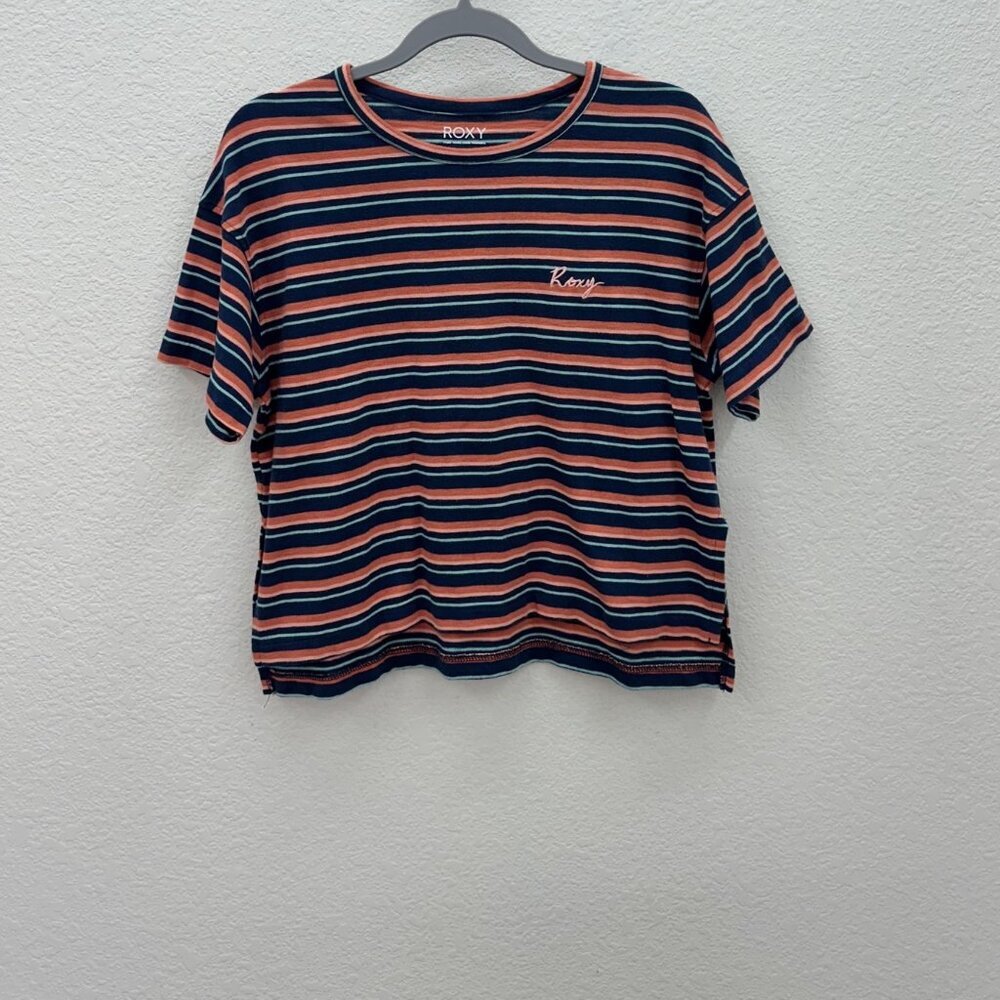 Roxy Boxy Blue and Orange Short Sleeve Tee